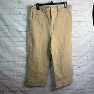 LOFT Tan High Waist Wide Leg Jeans 14 NWT